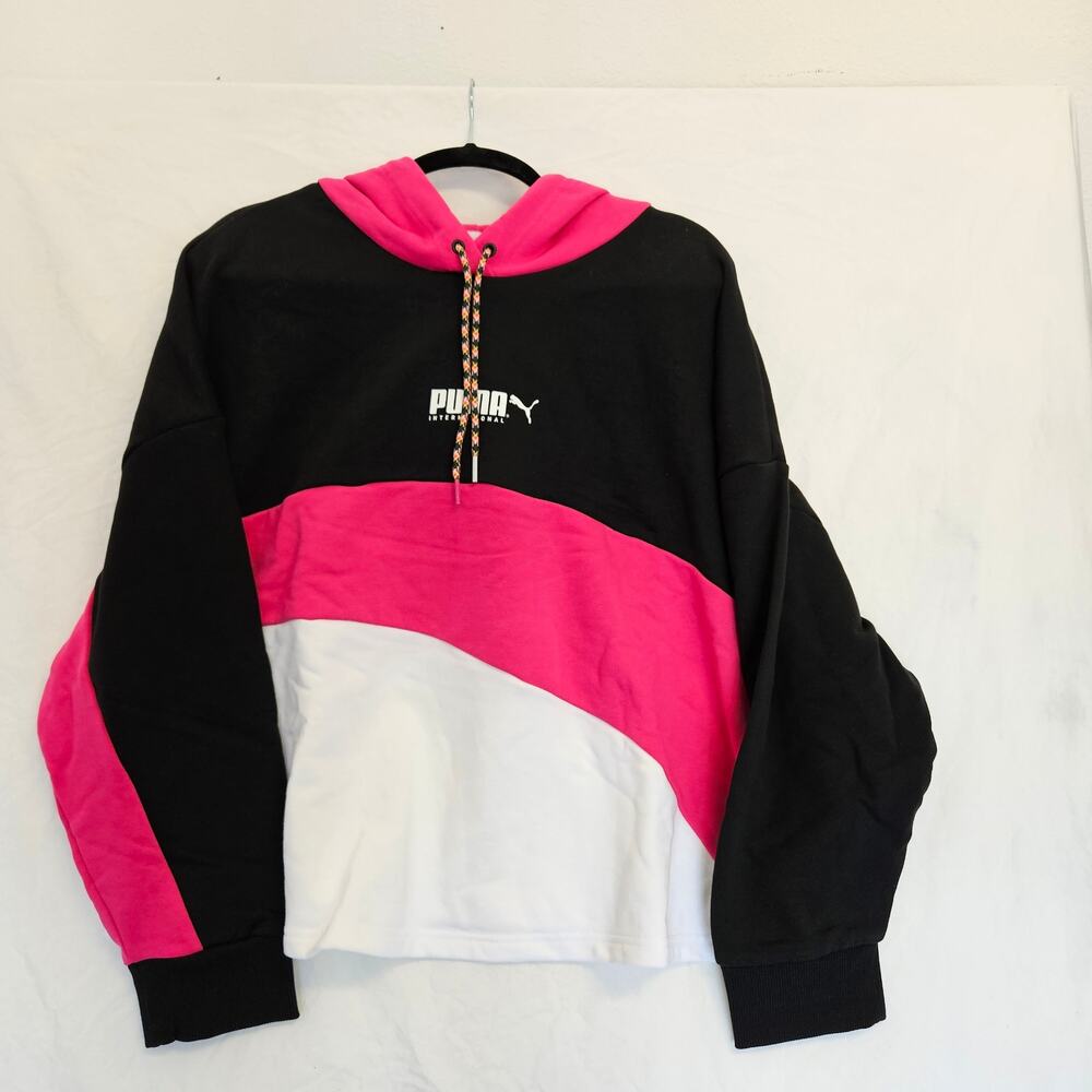 PUMA City Light Colorblock Crop Pullover Hoodie Sweatshirt - Sz 2X - NWT